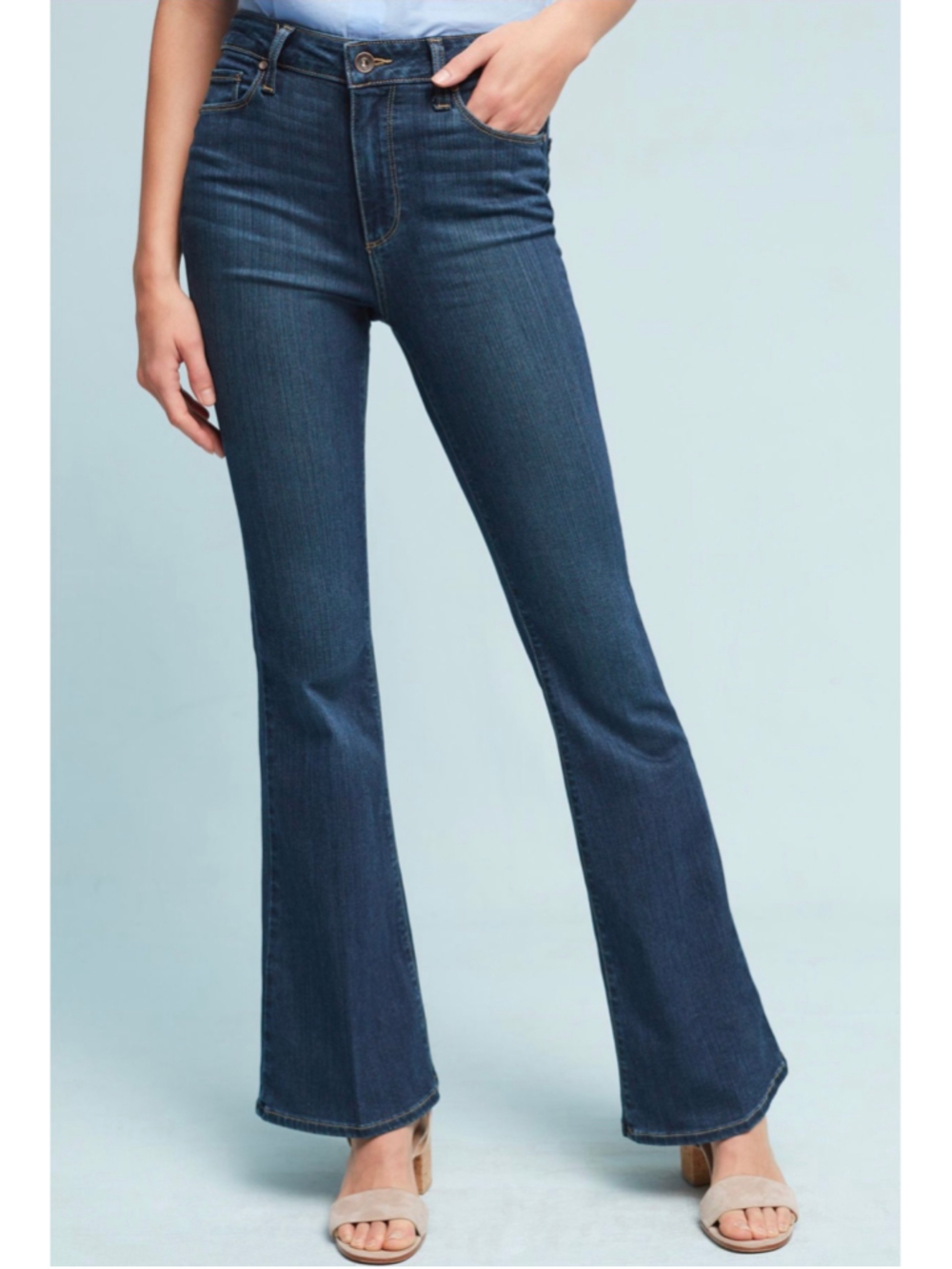 Women's PAIGE Bell Canyon High Rise Flare Jeans Size 26 Blue